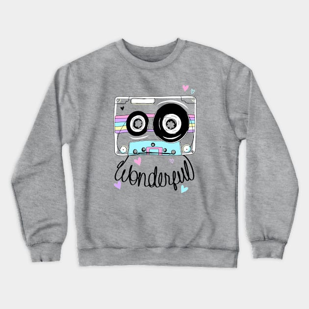 Cassette Love Crewneck Sweatshirt by WMKDesign